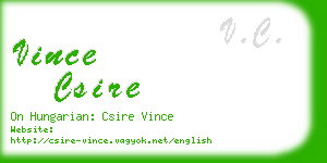 vince csire business card
